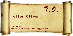 Teller Olivér névjegykártya